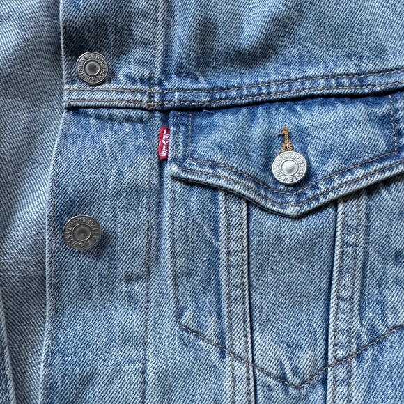 Levi's Light Blue Fringe Jean Jacket - Picture 5 of 9